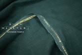 DEADSTOCK Japanese Fabric Shokunin Collection Orihimedaki Washed Linen - forest green - 50cm