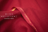 DEADSTOCK Japanese Fabric Shokunin Collection Orihimedaki Washed Linen - red - 50cm