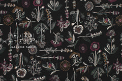 Japanese Fabric Corduroy Madoka - E black - 50cm