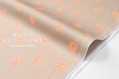 Japanese Fabric Neon Letters - orange - 50cm