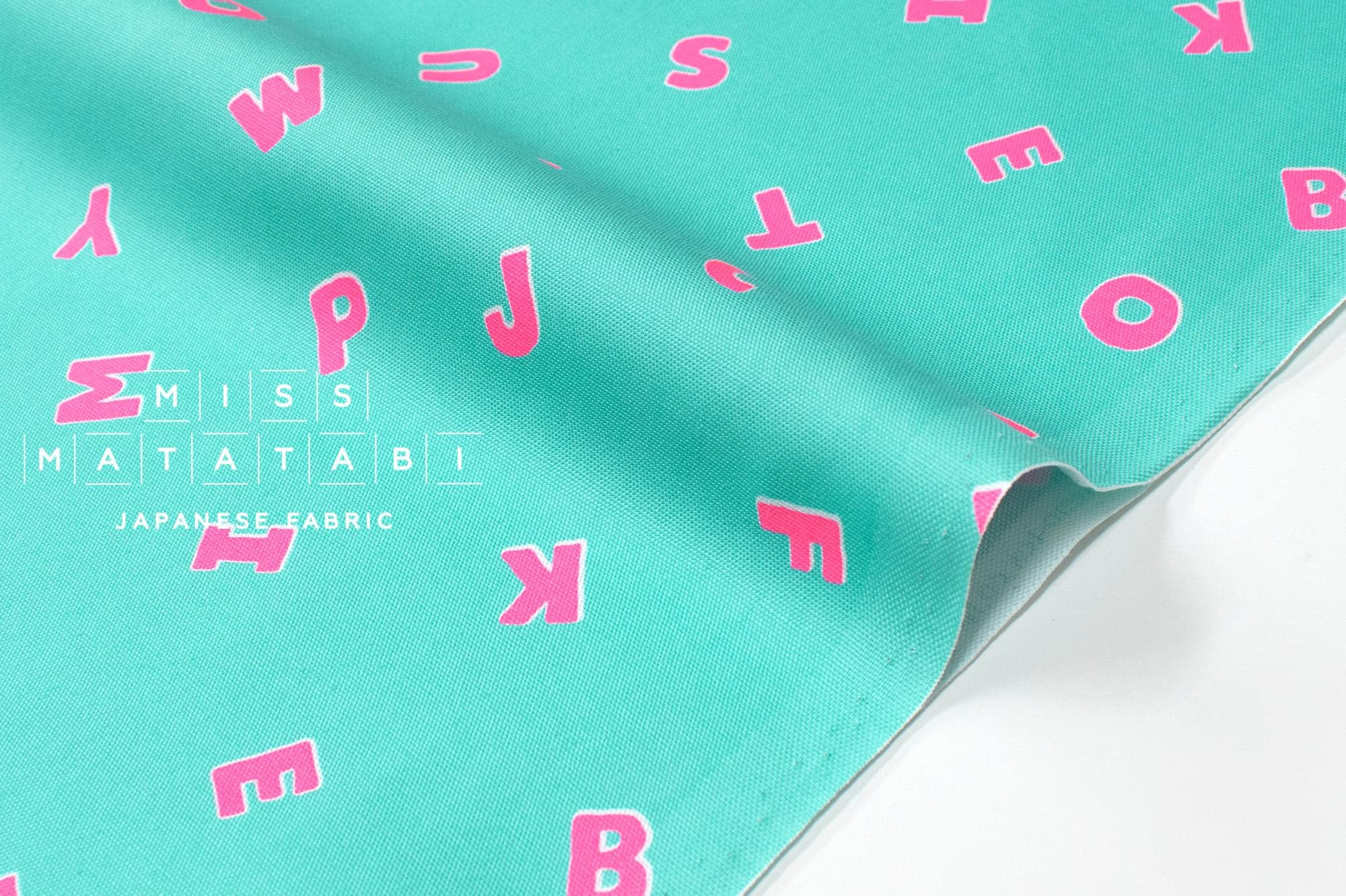 Japanese Fabric Neon Letters - pink - 50cm