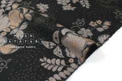 Japanese Fabric Tsujigahana - black - 50cm