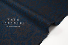 Japanese Fabric Brushed Negative Space - blue - 50cm