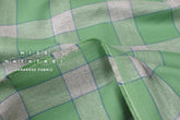 DEADSTOCK Japanese Fabric Yarn Dyed Check - green - 50cm
