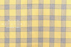 DEADSTOCK Japanese Fabric Yarn Dyed Check - yellow - 50cm