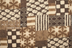 Japanese Fabric Shibori Style Patch - brown - 50cm