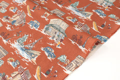 Japanese Fabric Paris City - terracotta - 50cm