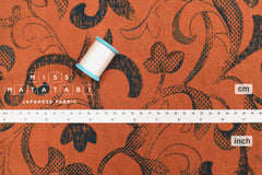 Japanese Fabric Ivy - burnt orange - 50cm
