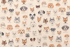 Japanese Fabric Pups - cream - 50cm