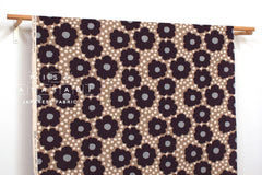Japanese Fabric Pop Floral - purple, grey - 50cm