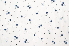 Japanese Fabric Indigo Cherries - blue - 50cm