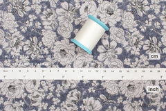 Japanese Fabric Celine - blue - 50cm