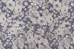 Japanese Fabric Celine - blue - 50cm