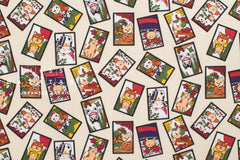 Japanese Fabric Hanafuda - beige - 50cm