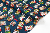 Japanese Fabric Hanafuda - blue - 50cm