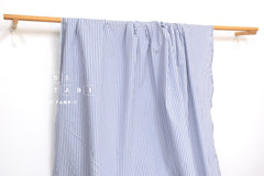 DEADSTOCK Japanese Fabric Yarn-dyed Linen Blend Shirting - blue stripes - 50cm