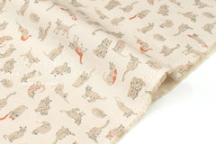 Japanese Fabric Nyan Cat Brushed Cotton - sand - 50cm
