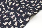 Japanese Fabric Nyan Cat Brushed Cotton - dark navy - 50cm