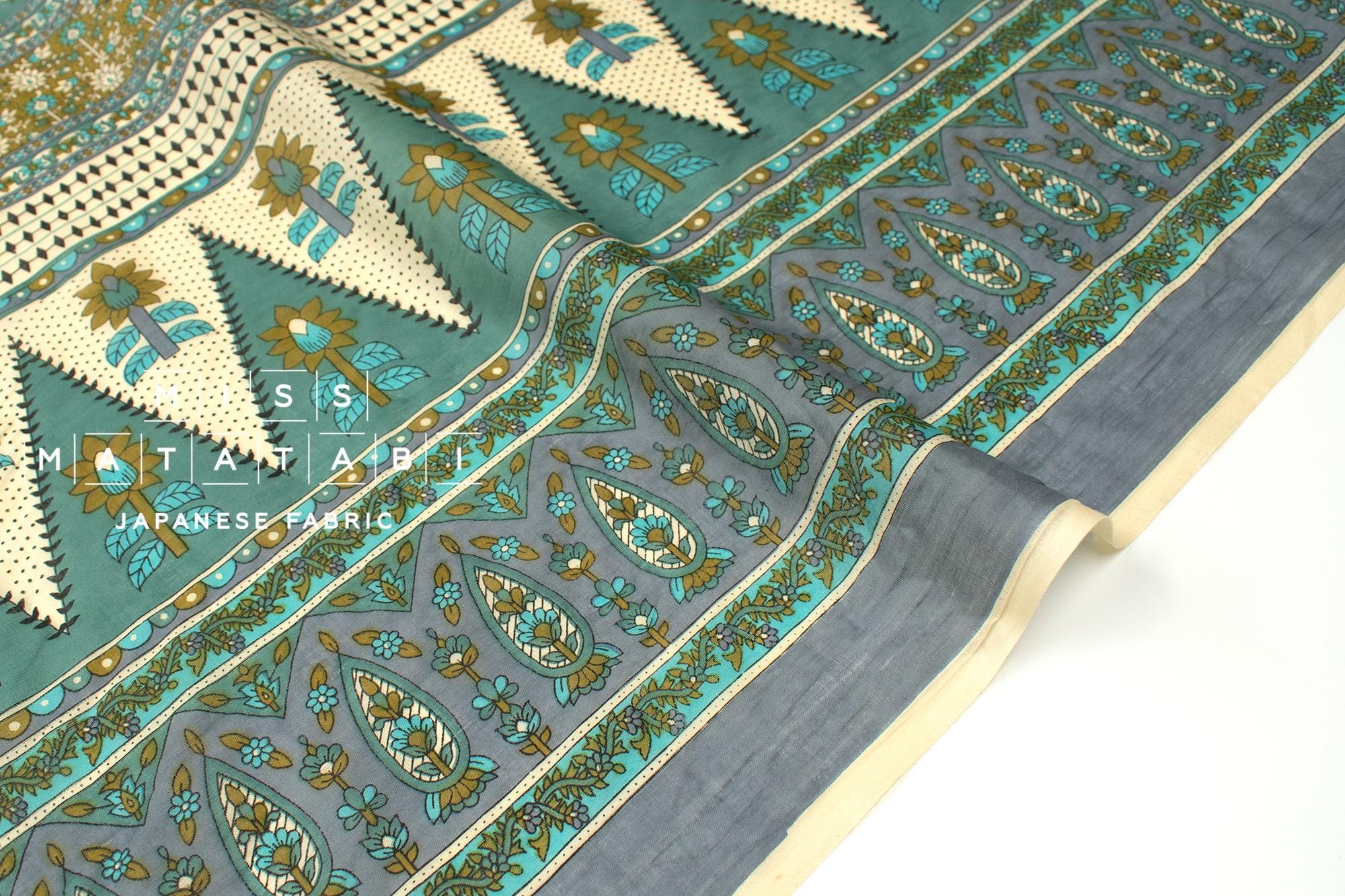 Hand Printed Indian Cotton Voile - A2 - 50cm