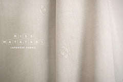 DEADSTOCK Japanese Fabric Jacquard Cherries - greige - 50cm