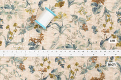 Japanese Fabric Cotton Linen Ripple Nature - green - 50cm