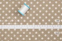 DEADSTOCK Japanese Fabric Dotty Ripple - taupe - 50cm