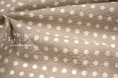 DEADSTOCK Japanese Fabric Dotty Ripple - taupe - 50cm