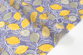 DEADSTOCK Japanese Fabric Lemons - lavender haze - 50cm
