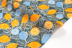 DEADSTOCK Japanese Fabric Lemons - green - 50cm