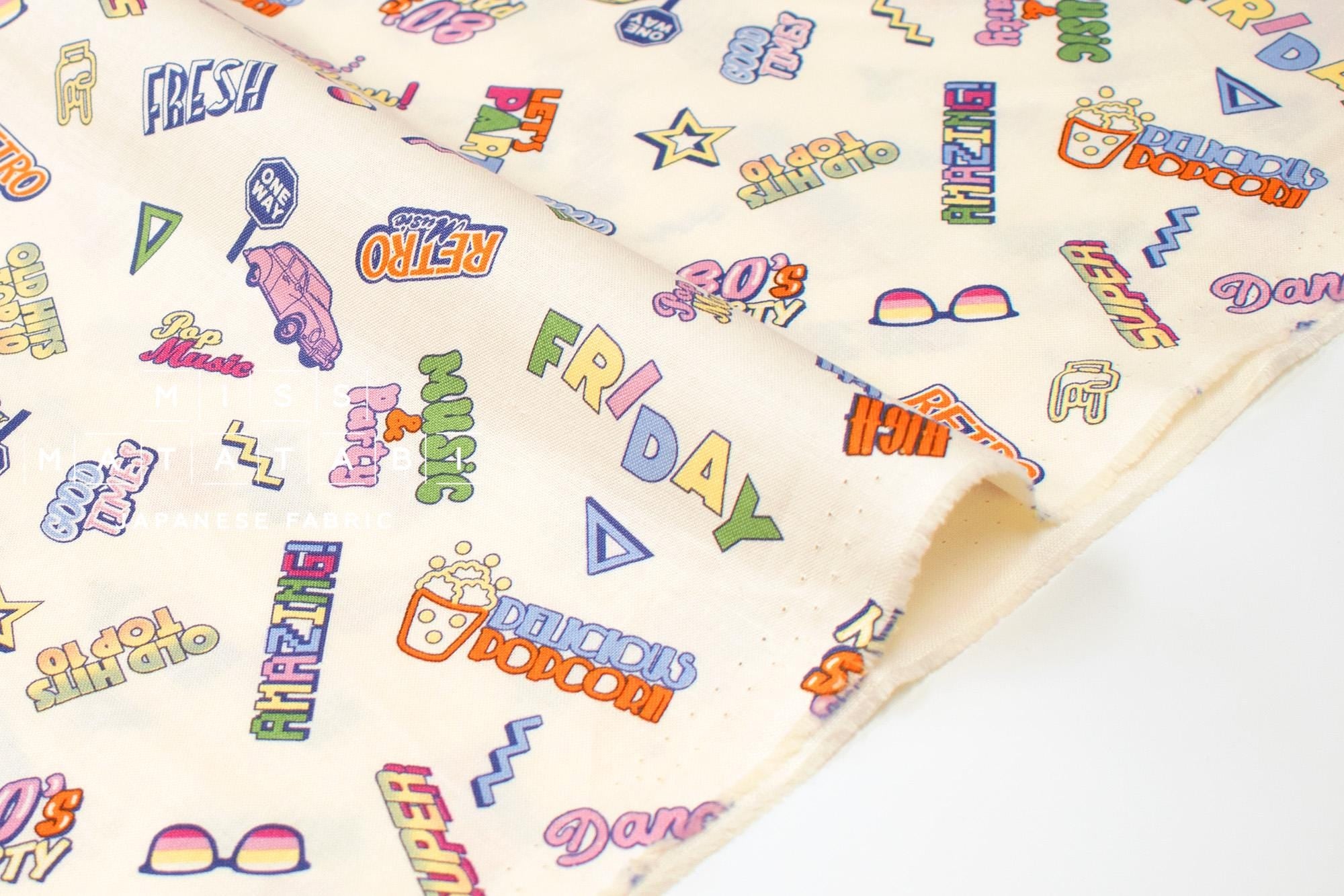 Japanese Fabric 80s Party - cream - 50cm