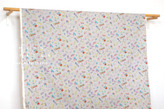 Japanese Fabric 80s Party - grey grid - 50cm