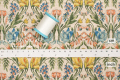 Japanese Fabric Helena - blue, orange, yellow - 50cm