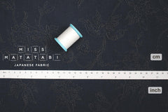 DEADSTOCK Embroidered Floral - navy blue