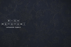 DEADSTOCK Embroidered Floral - navy blue