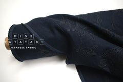 DEADSTOCK Embroidered Floral - navy blue