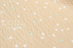 Japanese Fabric Multi Dots Ripple - sand - 50cm