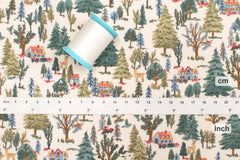 Japanese Fabric Sleepy Mountain Brushed Cotton - cream - 50cm