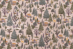 Japanese Fabric Sleepy Mountain Brushed Cotton - dusty pink - 50cm