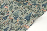 Japanese Fabric Sleepy Mountain Brushed Cotton - green - 50cm