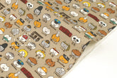 Japanese Fabric Everycat - taupe - 50cm