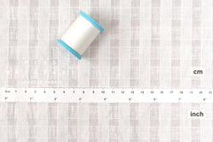 Japanese Fabric Yarn Dyed Shokunin Collection Azumadaki Gingham Voile - off white - 50cm