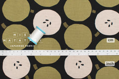 Japanese Fabric Apples - black - 50cm