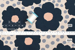 Japanese Fabric Pop Floral - blue - 50cm