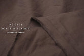 Japanese Fabric Cotton Solid Double Face Twill + Gauze - chocolate brown - 50cm
