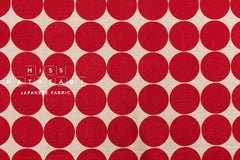 DEADSTOCK Japanese Fabric Mattina Di Vacanza Dots - red - 50cm