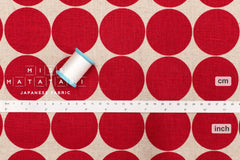 DEADSTOCK Japanese Fabric Mattina Di Vacanza Dots - red - 50cm