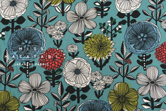 DEADSTOCK Japanese Fabric Mattina Di Vacanza Isla Floral II - B - 50cm