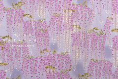 Japanese Fabric Fuji Wisteria Watercolor - wisteria - 50cm