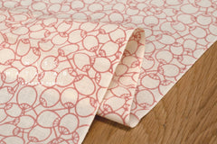 Shokunin Collection Hand-printed Chusen Japanese Tenugui Fabric - Scattered Uchiwa 13 pink - panel