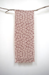 Shokunin Collection Hand-printed Chusen Japanese Tenugui Fabric - Plum Blossom Crest 18 dusty pink - panel